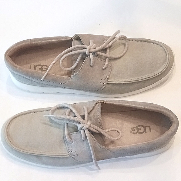 UGG Catton Boat Shoe Lace-Up Men Pewter Size 9 - Picture 9 of 14